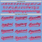 Light Blue Pink Black Custom Baseball Jersey - Authentic Team Apparel Custom Light Blue Pink-Black Authentic Baseball Jersey - Image 4