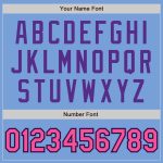 Light Blue Pink Black Purple Varsity Letterman Bomber Jacket Full-Snap Custom Design Custom Light Blue Pink Black-Purple - Image 5