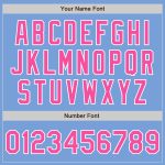 Authentic Custom Light Blue Pink and White Baseball Jersey for Men Custom Light Blue Pink-White Authentic Baseball Jersey - Image 5