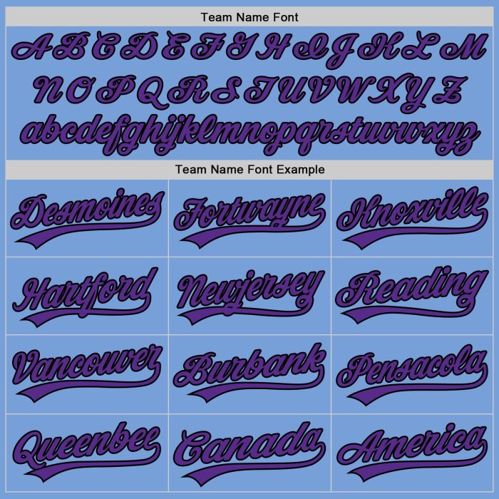 Light Blue Purple Black Custom Authentic Baseball Jersey Custom Light Blue Purple-Black Authentic Baseball Jersey - Image 4