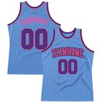 Light Blue Purple Black Pink Custom Basketball Jersey - Authentic Throwback Custom Light Blue Purple Black-Pink Authentic