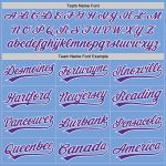 Authentic Custom Light Blue Purple White Baseball Jersey Custom Light Blue Purple-White Authentic Baseball Jersey - Image 4