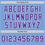 Authentic Custom Light Blue Purple White Baseball Jersey Custom Light Blue Purple-White Authentic Baseball Jersey - Image 5