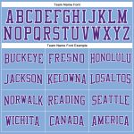 Custom Performance T-Shirt in Light Blue Purple White - Long Sleeve Athletic Top Custom Light Blue Purple-White Long Sleeve - Image 4