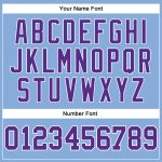 Custom Performance T-Shirt in Light Blue Purple White - Long Sleeve Athletic Top Custom Light Blue Purple-White Long Sleeve - Image 5