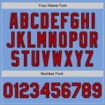 Custom Light Blue Red Black Varsity Jacket Full-Snap Bomber Letterman Jacket Custom Light Blue Red-Black Bomber Full-Snap - Image 5