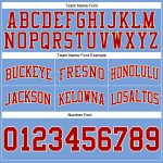 Light Blue Red-Cream Basketball Shorts Authentic Custom Throwback Style Custom Light Blue Red-Cream Authentic Throwback Basketball - Image 3