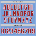 Light Blue Red Cream Varsity Letterman Jacket Custom Full-Snap Bomber Custom Light Blue Red-Cream Bomber Full-Snap Varsity - Image 5