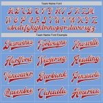 Light Blue Red Cream Varsity Letterman Jacket Custom Full-Snap Bomber Custom Light Blue Red-Cream Bomber Full-Snap Varsity - Image 4