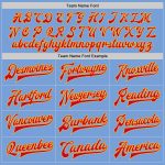 Light Blue Red Gold Varsity Letterman Bomber Jacket Custom Full-Snap Design Custom Light Blue Red-Gold Bomber Full-Snap Varsity - Image 4