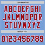 Custom Light Blue Red White Baseball Jersey | Authentic Fade Fashion Design Custom Light Blue Red-White Authentic Fade Fashion - Image 3