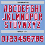 Light Blue Red-White Authentic Throwback Basketball Jersey - Custom Fit Custom Light Blue Red-White Authentic Throwback Basketball - Image 3