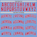 Light Blue Red-White Authentic Throwback Basketball Jersey - Custom Fit Custom Light Blue Red-White Authentic Throwback Basketball - Image 4