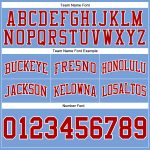 Custom Light Blue Red White Basketball Shorts - Authentic Throwback Style Custom Light Blue Red-White Authentic Throwback - Image 3