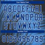 Light Blue Baseball Jersey with 3D Royal-Black Pattern Design - Custom Authentic Style Custom Light Blue Royal-Black 3D Pattern - Image 5