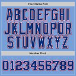 Light Blue Royal-Red Authentic Throwback Basketball Jersey - Custom Design Custom Light Blue Royal-Red Authentic Throwback - Image 3