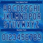 Light Blue 3D Pattern Baseball Jersey - Custom Royal-White Design, Authentic Style Custom Light Blue Royal-White 3D Pattern - Image 5