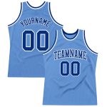Light Blue Royal White Basketball Jersey - Custom Authentic Throwback Custom Light Blue Royal-White Authentic Throwback Basketball