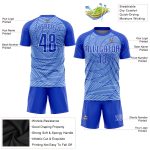 Light Blue White Sublimation Soccer Jersey Custom Uniform Custom Light Blue Royal-White Sublimation Soccer Uniform Jersey - Image 3