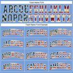 Light Blue Vintage USA Flag Basketball Jersey - Cream Authentic Throwback Design Custom Light Blue Vintage USA Flag-Cream - Image 3