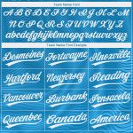 Light Blue White 3D Pattern Baseball Jersey - Custom Authentic Design Custom Light Blue White 3D Pattern Design Authentic - Image 4