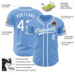 Authentic Light Blue White Custom Baseball Jersey for Men and Women Custom Light Blue White Authentic Baseball Jersey - Image 3