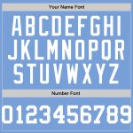 Authentic Throwback Basketball Jersey - Custom Light Blue and White Design Custom Light Blue White Authentic Throwback Basketball - Image 3