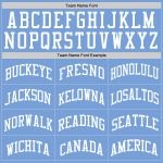 Authentic Throwback Basketball Jersey - Custom Light Blue and White Design Custom Light Blue White Authentic Throwback Basketball - Image 4