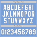 Light Blue Gray Two Tone Varsity Bomber Jacket Full-Snap Custom Letterman Custom Light Blue White-Gray Bomber Full-Snap Varsity - Image 5