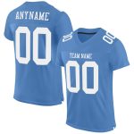 Light Blue White Custom Mesh Football Jersey - Authentic Quality Athletic Wear Custom Light Blue White Mesh Authentic Football