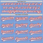 Light Blue Red White Custom Authentic Baseball Jersey - Style 4375 Custom Light Blue White-Red Authentic Baseball Jersey - Image 4