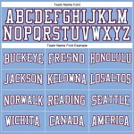 Light Blue White Royal-Red Performance T-Shirt for Men - Custom Long Sleeve Tee Custom Light Blue White Royal-Red Long Sleeve - Image 4