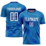 Light Blue White-Royal Sublimation Soccer Jersey - Custom Uniform for Team Sports Custom Light Blue White-Royal Sublimation