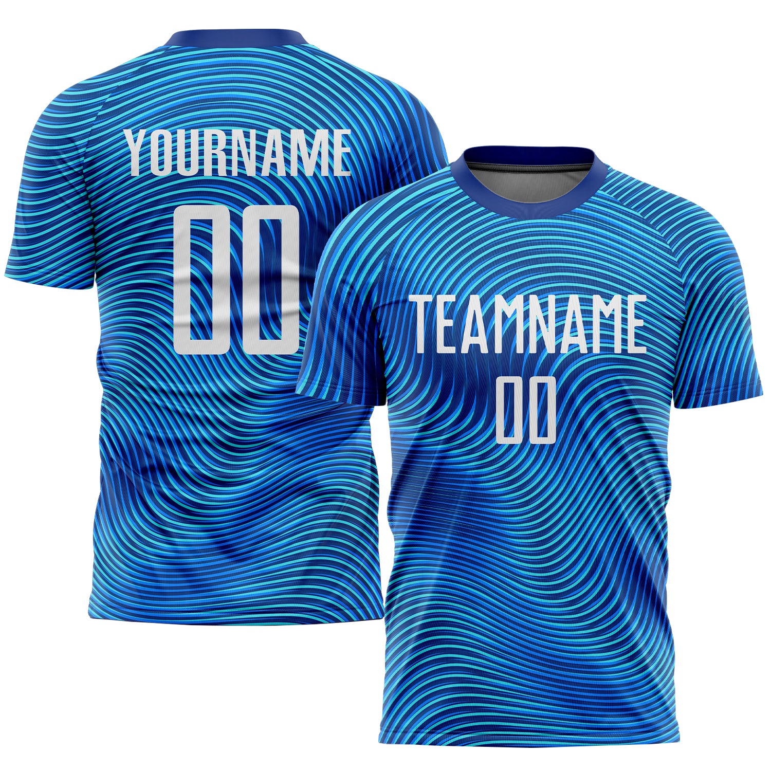 Light Blue White-Royal Sublimation Soccer Jersey - Custom Uniform for Team Sports Custom Light Blue White-Royal Sublimation