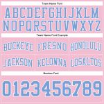 Light Pink and Light Blue Authentic Throwback Basketball Shorts - Custom Design Custom Light Pink Light Blue-White Authentic - Image 3