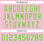 Light Pink Neon Green Authentic Throwback Basketball Jersey - Custom Design Custom Light Pink Neon Green-White Authentic - Image 4