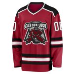 Custom Maroon and Black Hockey Jersey for Men, Women, Kids - Personalized Sports Apparel Custom Maroon White-Black Hockey - Image 2