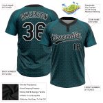 Midnight Green Two-Button Unisex Softball Jersey Black-White Custom Design Custom Midnight Green Black-White Two-Button Unisex - Image 3