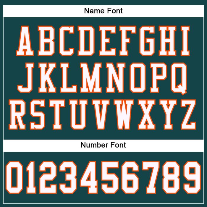 Midnight Green Custom Football Jersey - Authentic White-Orange Mesh Design Custom Midnight Green White-Orange Mesh Authentic - Image 4
