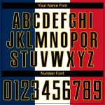 Custom French Flag Soccer Jersey - Navy Black White Red Gold Sublimation Uniform Custom Navy Black White Red-Gold Sublimation - Image 5