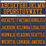 Custom Navy Orange Mesh Authentic Football Jersey for Men and Women Custom Navy Blaze Orange Mesh Authentic Football Jersey - Image 3