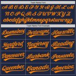 Navy Blaze Orange Custom Authentic Baseball Jersey for Men and Women Custom Navy Blaze Orange-Navy Authentic Baseball Jersey - Image 4