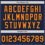 Navy Blaze Orange Custom Authentic Baseball Jersey for Men and Women Custom Navy Blaze Orange-Navy Authentic Baseball Jersey - Image 5