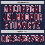 Custom Baseball Jersey - Navy Red White Authentic Team Jersey Custom Navy Crimson-White Authentic Baseball Jersey - Image 5