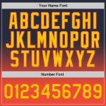 Custom Navy Gold Orange Basketball Jersey - Authentic Fade Design Fashion Jersey Custom Navy Gold-Orange Authentic Fade Fashion - Image 3