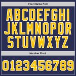 Custom Navy Gold White Basketball Jersey Authentic Throwback Design Custom Navy Gold-White Authentic Throwback Basketball - Image 3