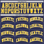 Custom Navy Gold White Basketball Jersey Authentic Throwback Design Custom Navy Gold-White Authentic Throwback Basketball - Image 4