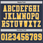 Navy Gold White Custom Authentic Football Jersey - Mesh Design for Comfort Custom Navy Gold-White Mesh Authentic Football - Image 4