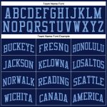 Authentic Throwback Basketball Jersey Custom Navy Light Blue Design Custom Navy Light Blue Authentic Throwback Basketball - Image 3