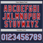Custom Authentic Baseball Jersey - Navy Light Blue Red Design, Perfect for Fans and Teams Custom Navy Light Blue-Red Authentic - Image 5